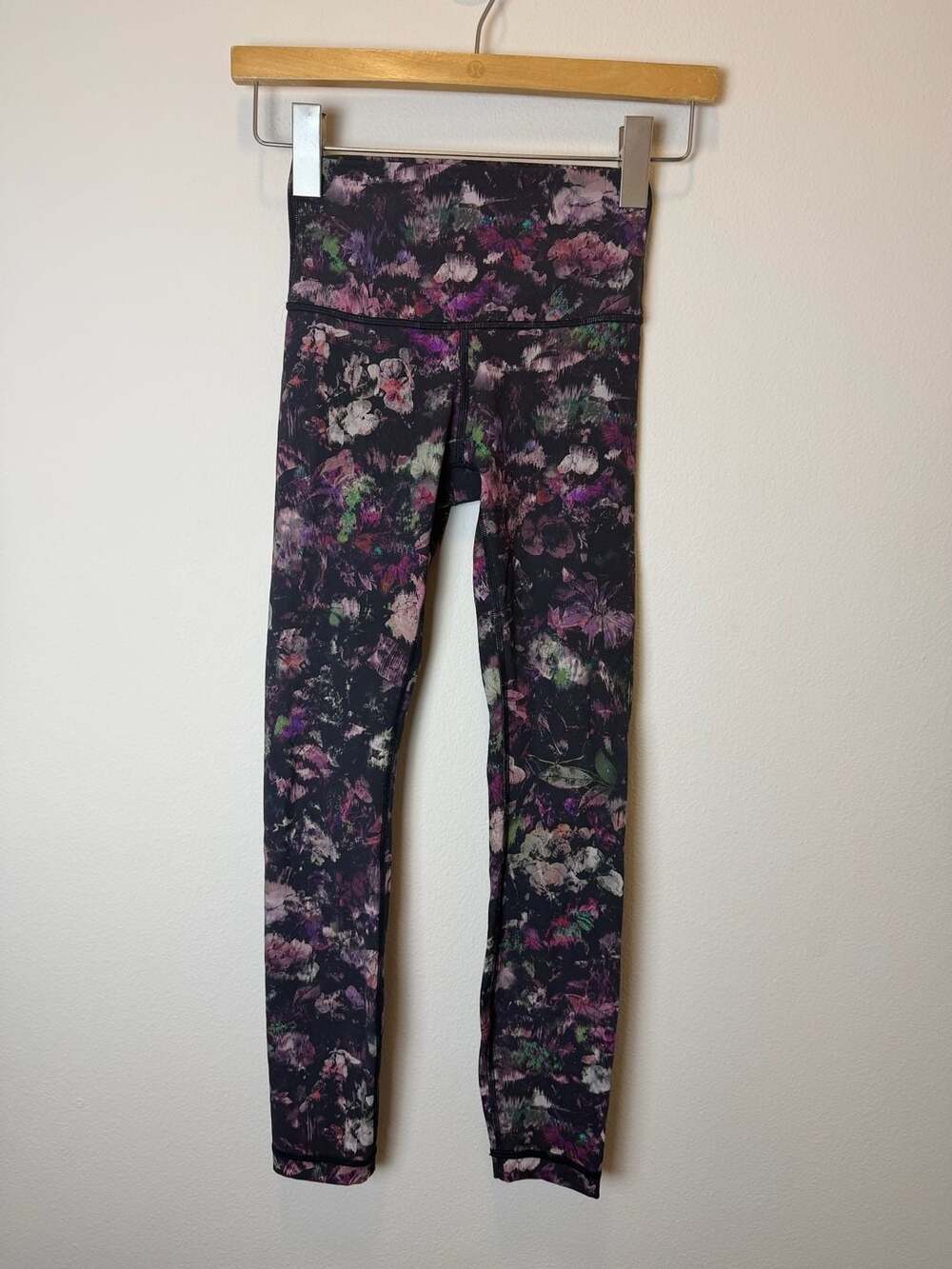 Lululemon Wunder Under High Rise Leggings Floral Print Size 2